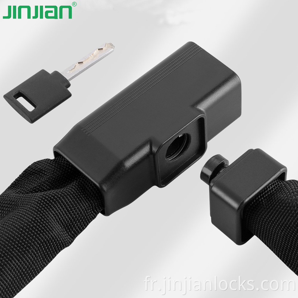 Jinjian 708 8 mm dia 1 m de longueur anti-vol Lock de serrure de verrouillage de vélo